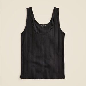 J. Crew Pointelle Tank, black, size M